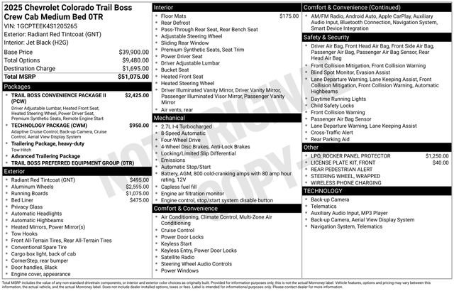 Used 2025 Chevrolet Colorado Trail Boss image 35