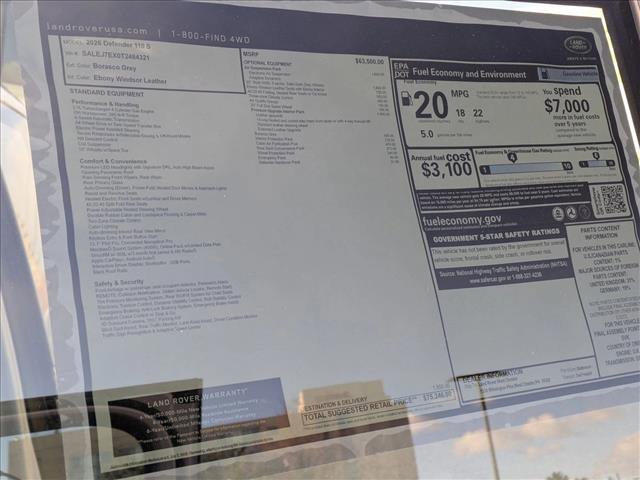 New 2026 Land Rover Defender 110 S image 20