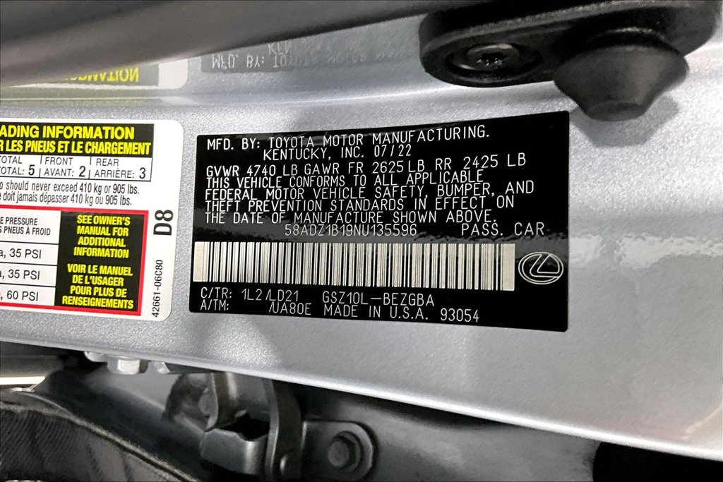 Used 2022 Lexus ES 350 w/ Premium Package FWD image 32