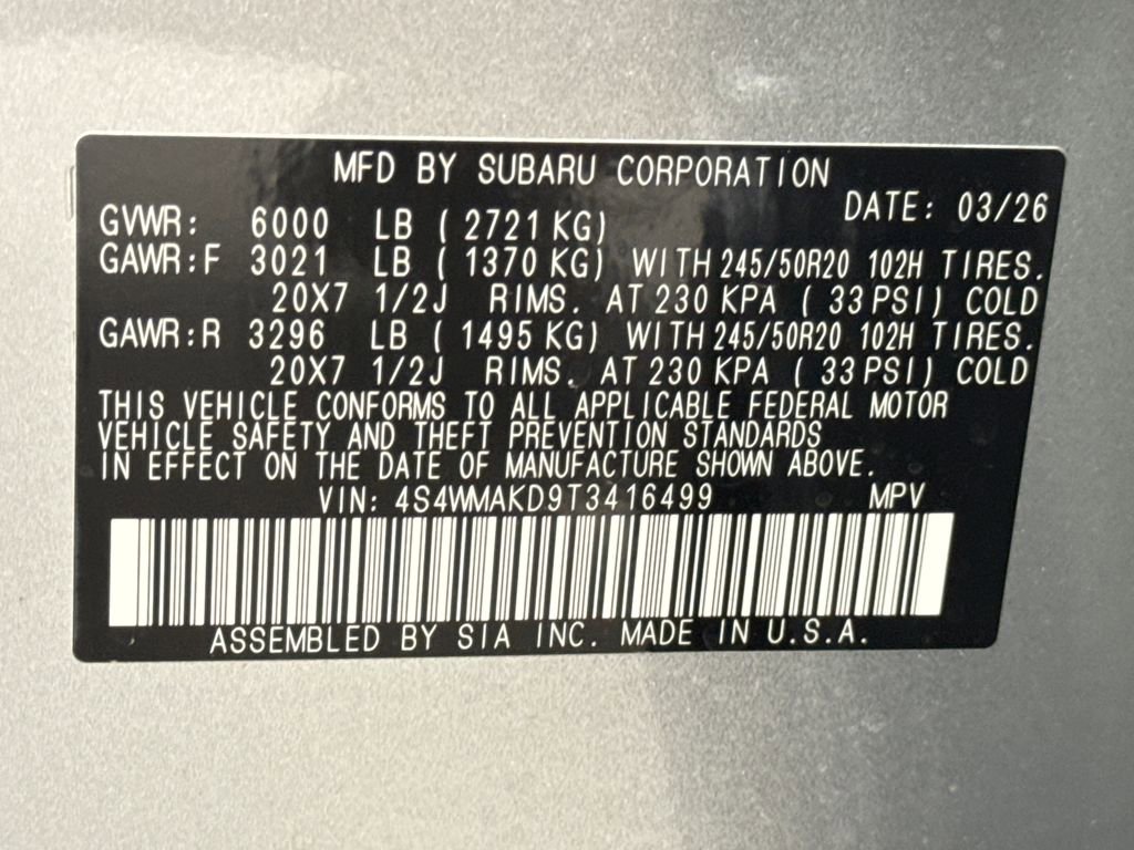 New 2026 Subaru Ascent Touring image 31