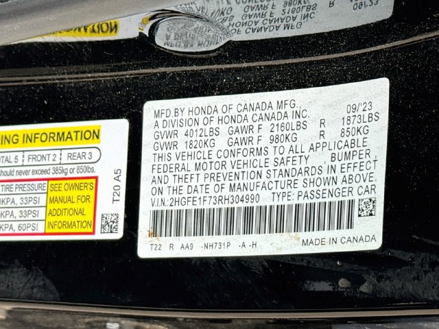 Certified 2024 Honda Civic EX image 23