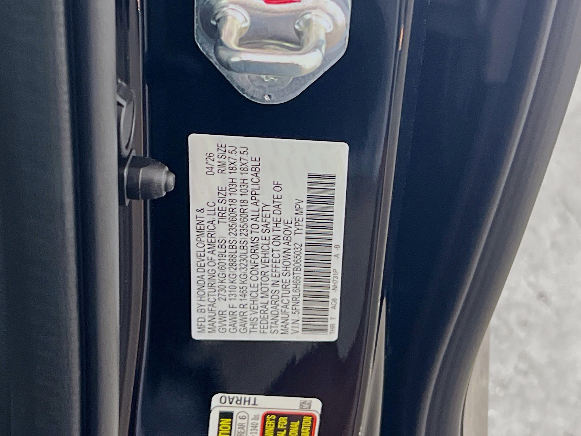 New 2026 Honda Odyssey EX-L image 24