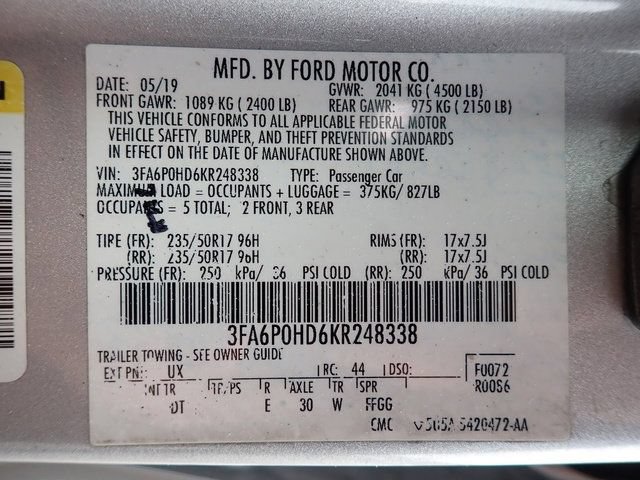 Used 2019 Ford Fusion SE FWD image 22