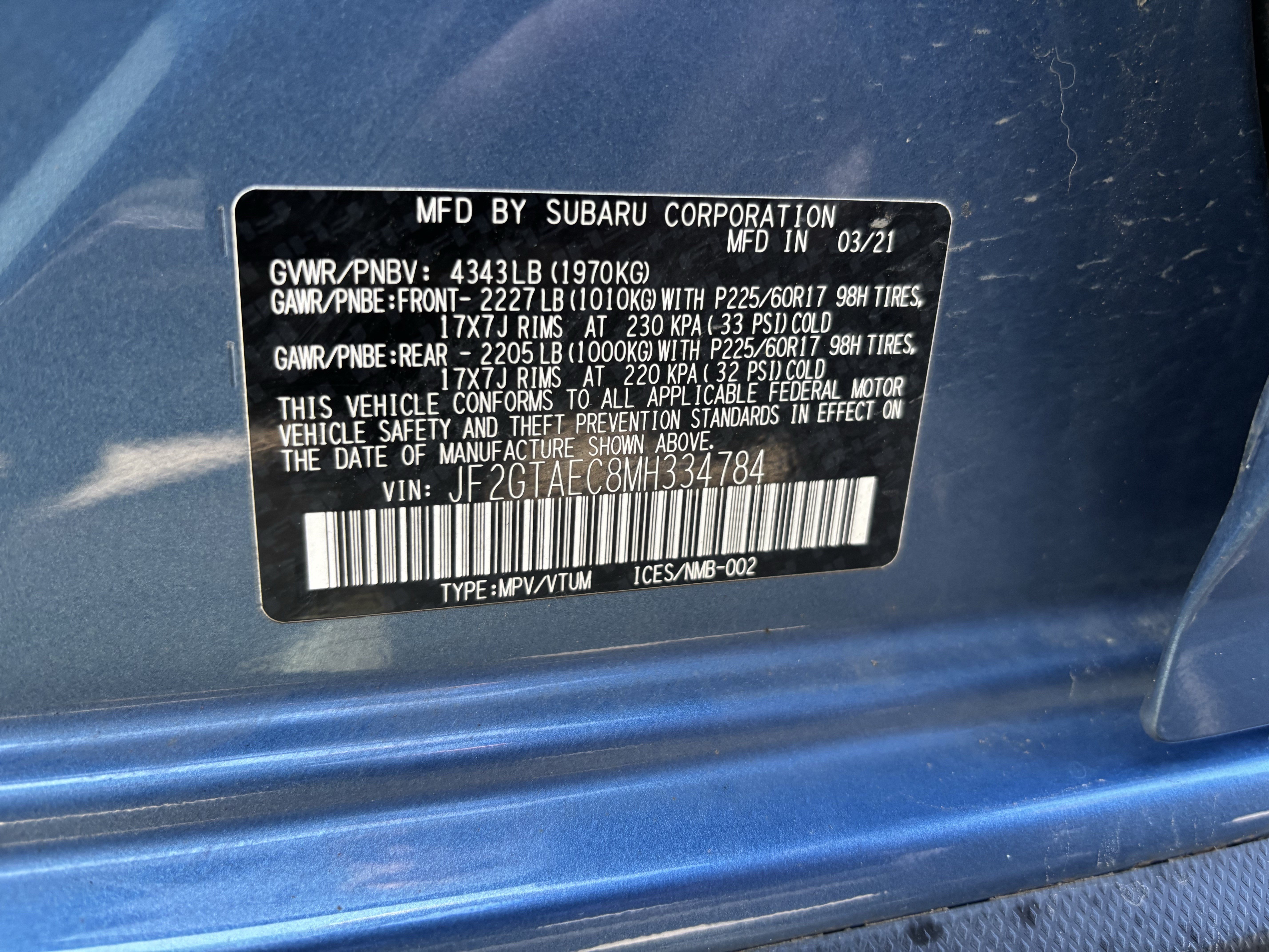 Used 2021 Subaru Crosstrek 2.0i Premium w/ Moonroof Package AWD/4WD image 38