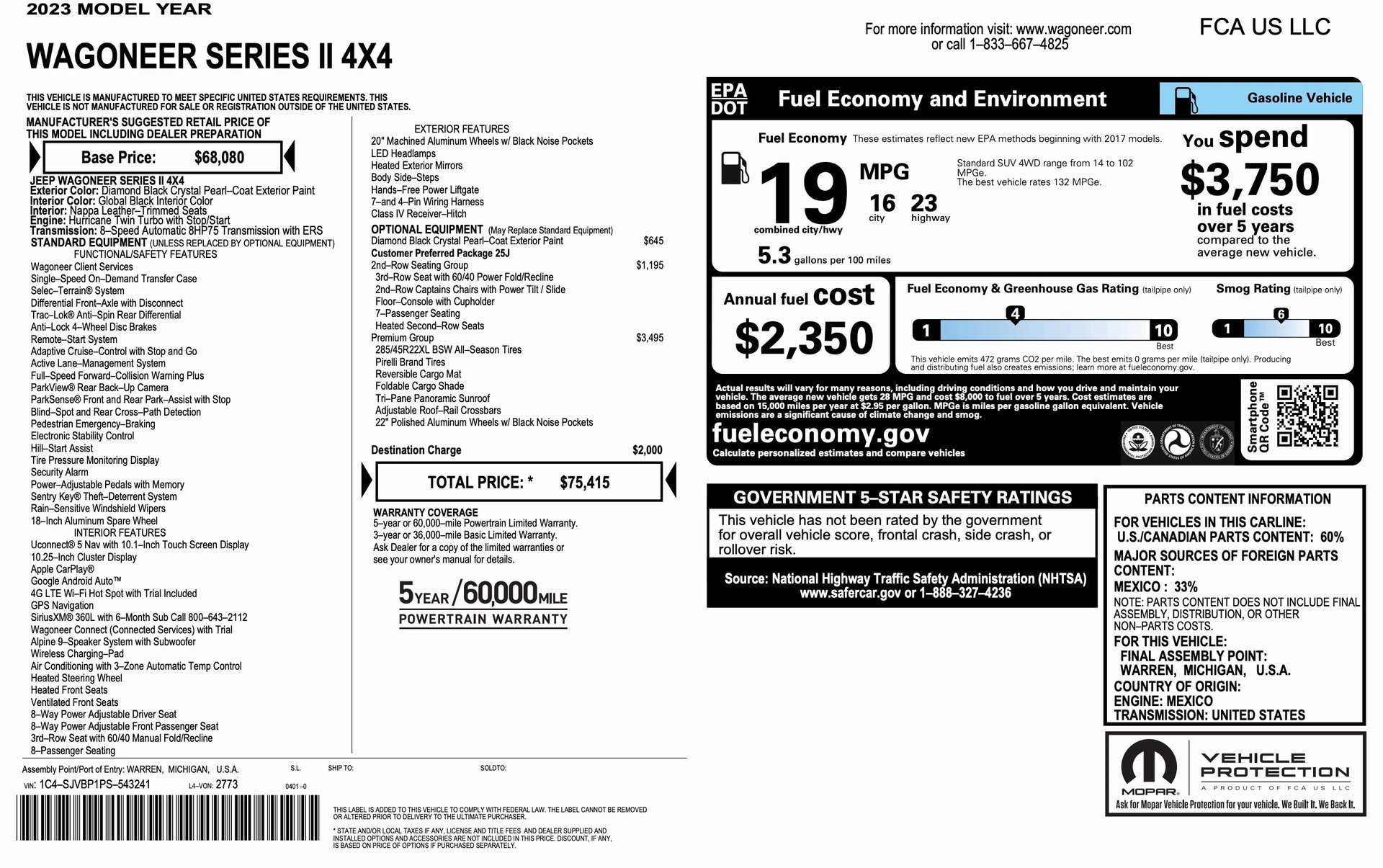 Used 2023 Jeep Wagoneer Series II w/ Premium Group I image 44