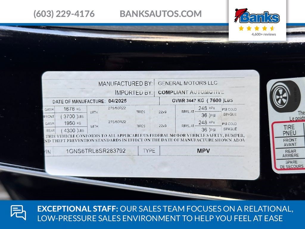 Certified 2025 Chevrolet Tahoe High Country AWD/4WD image 12