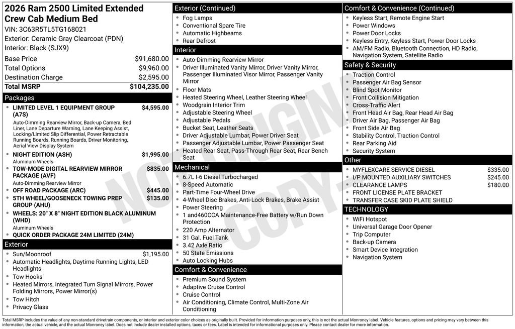 New 2026 RAM 2500 Limited image 34