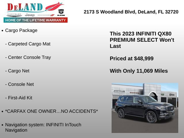 Used 2023 INFINITI QX80 Premium Select w/ Cargo Package image 7