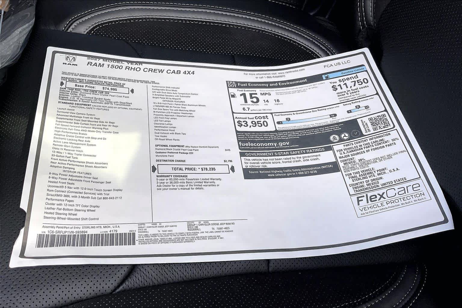 New 2027 RAM 1500 RHO AWD/4WD image 19