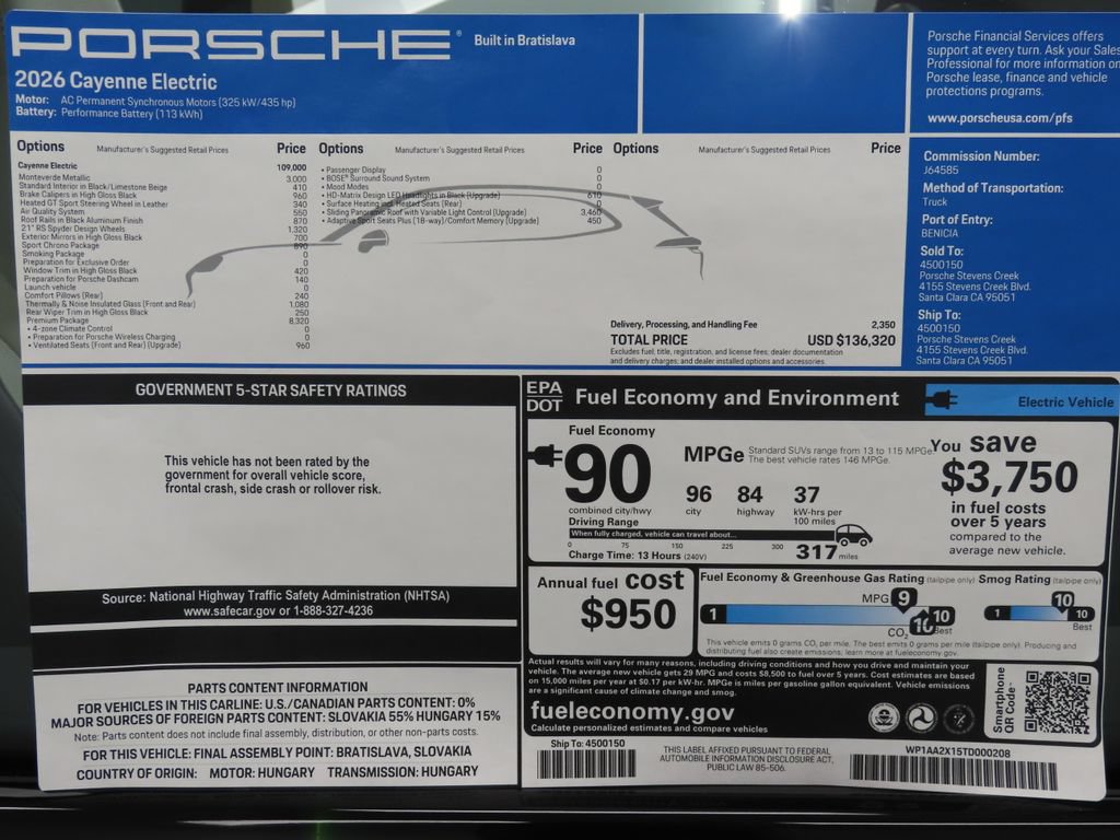 New 2026 Porsche Cayenne Electric AWD/4WD image 15