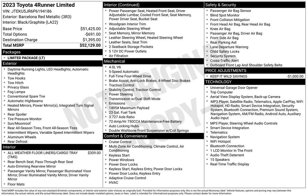 Used 2023 Toyota 4Runner Limited image 10