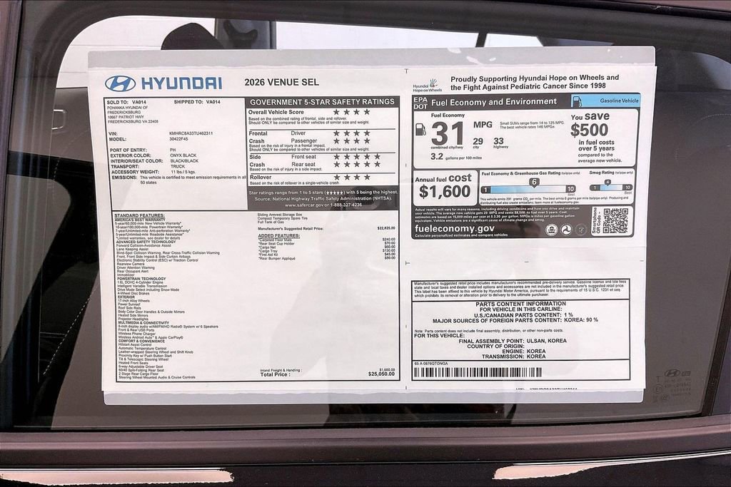 New 2026 Hyundai Venue SEL image 14