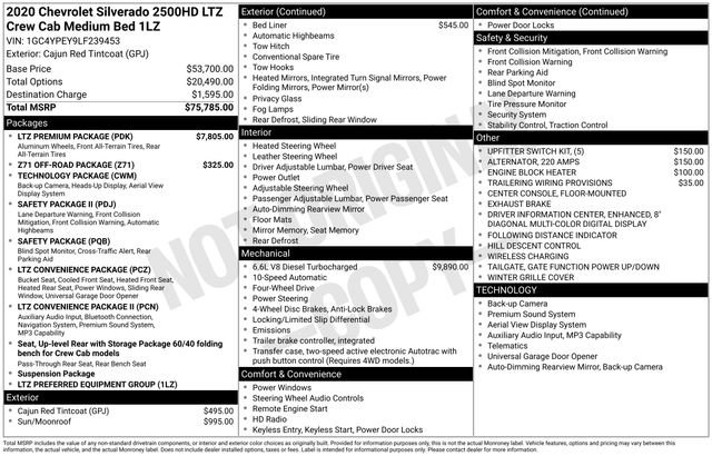 Used 2020 Chevrolet Silverado 2500 LTZ w/ LTZ Premium Package image 48