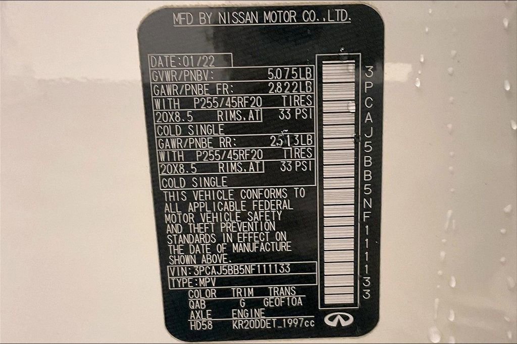 Used 2022 INFINITI QX50 Luxe w/ Appearance Package image 30