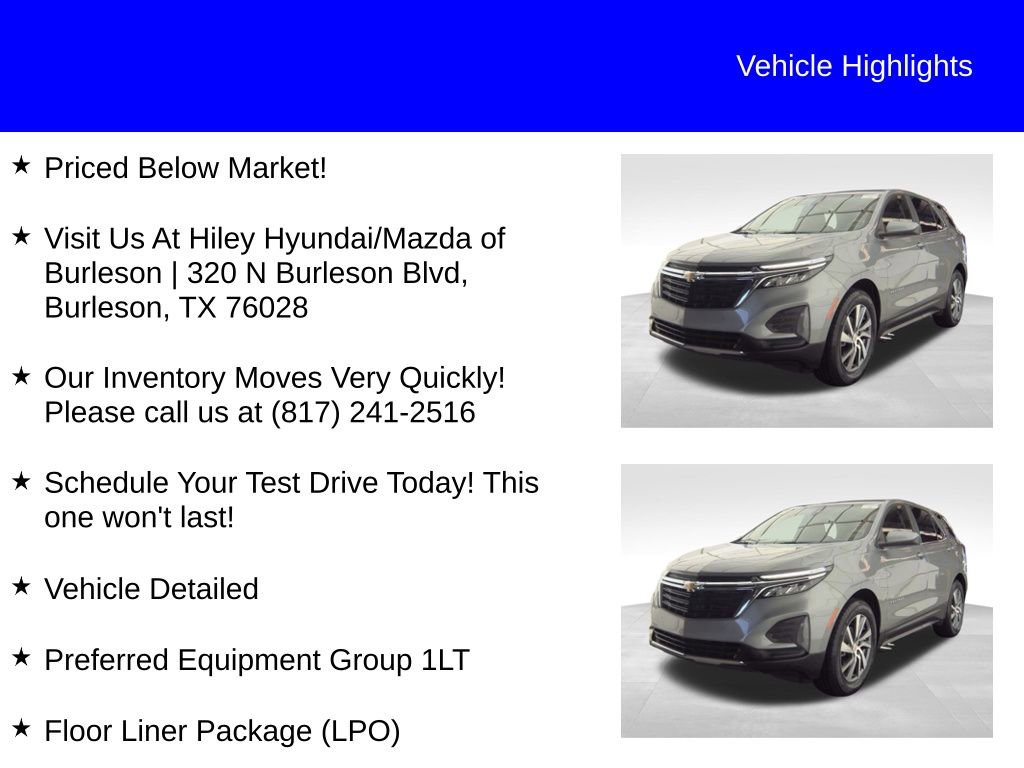 Used 2024 Chevrolet Equinox LT w/ LPO, Floor Liner Package image 9