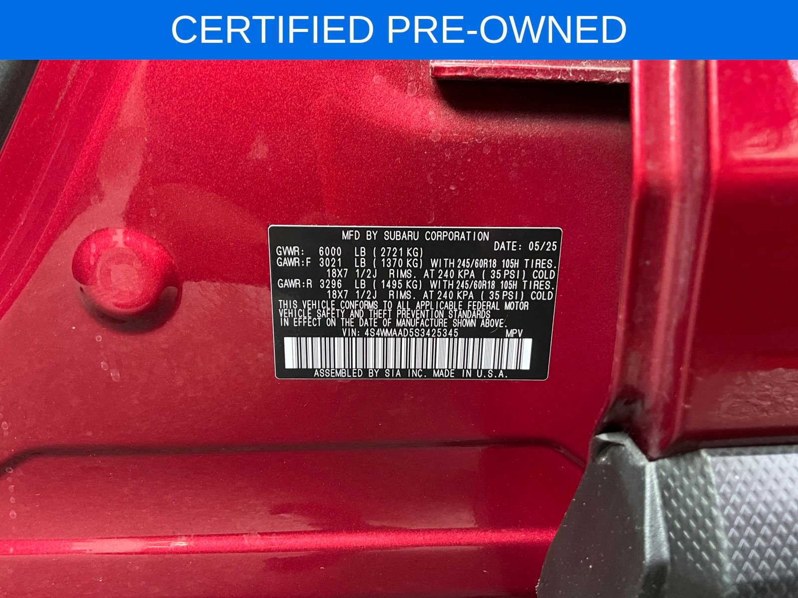 Certified 2025 Subaru Ascent Premium image 37