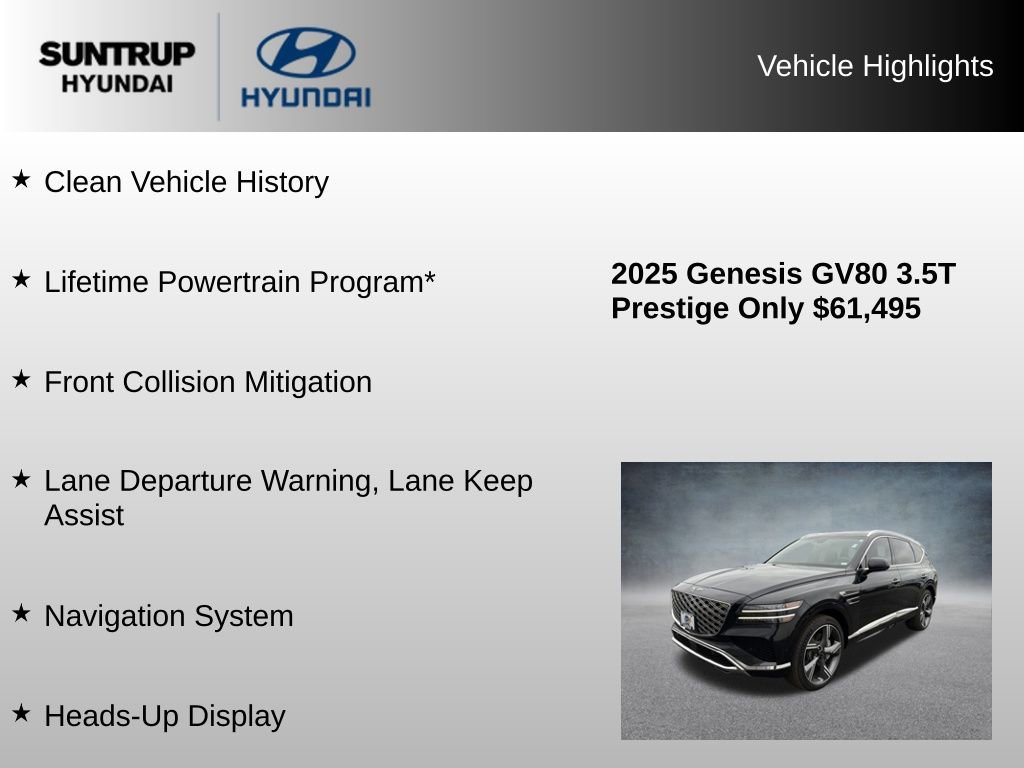 Used 2025 Genesis GV80 3.5T Prestige image 8
