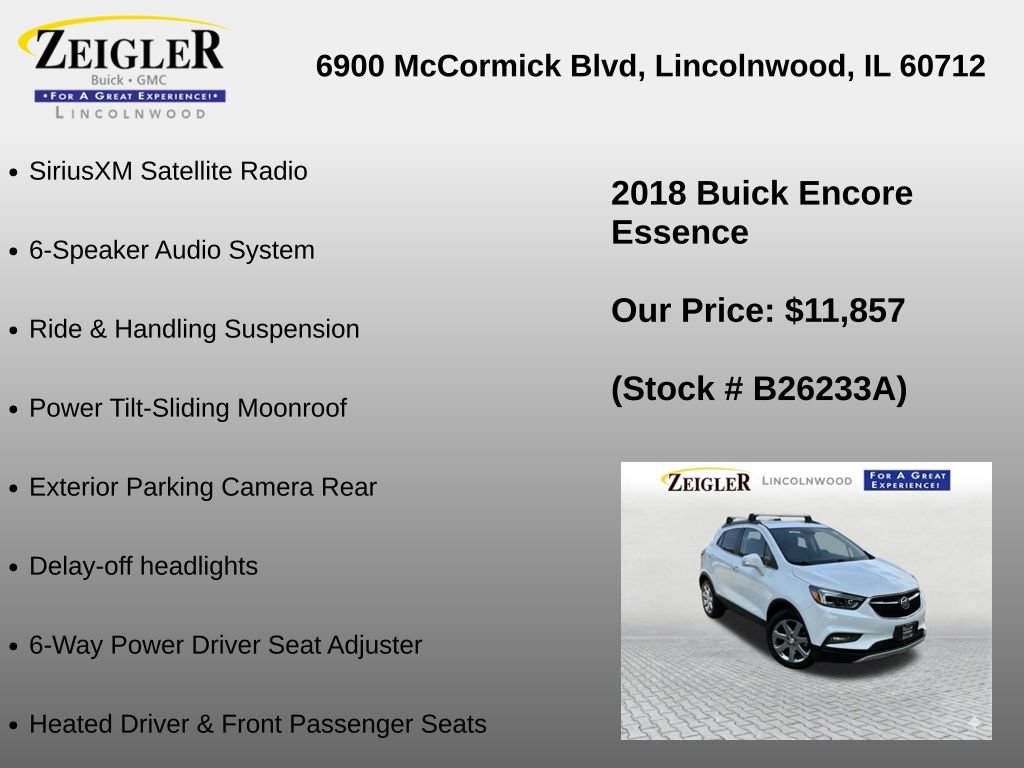 Used 2018 Buick Encore Essence w/ Experience Buick Package AWD/4WD image 12