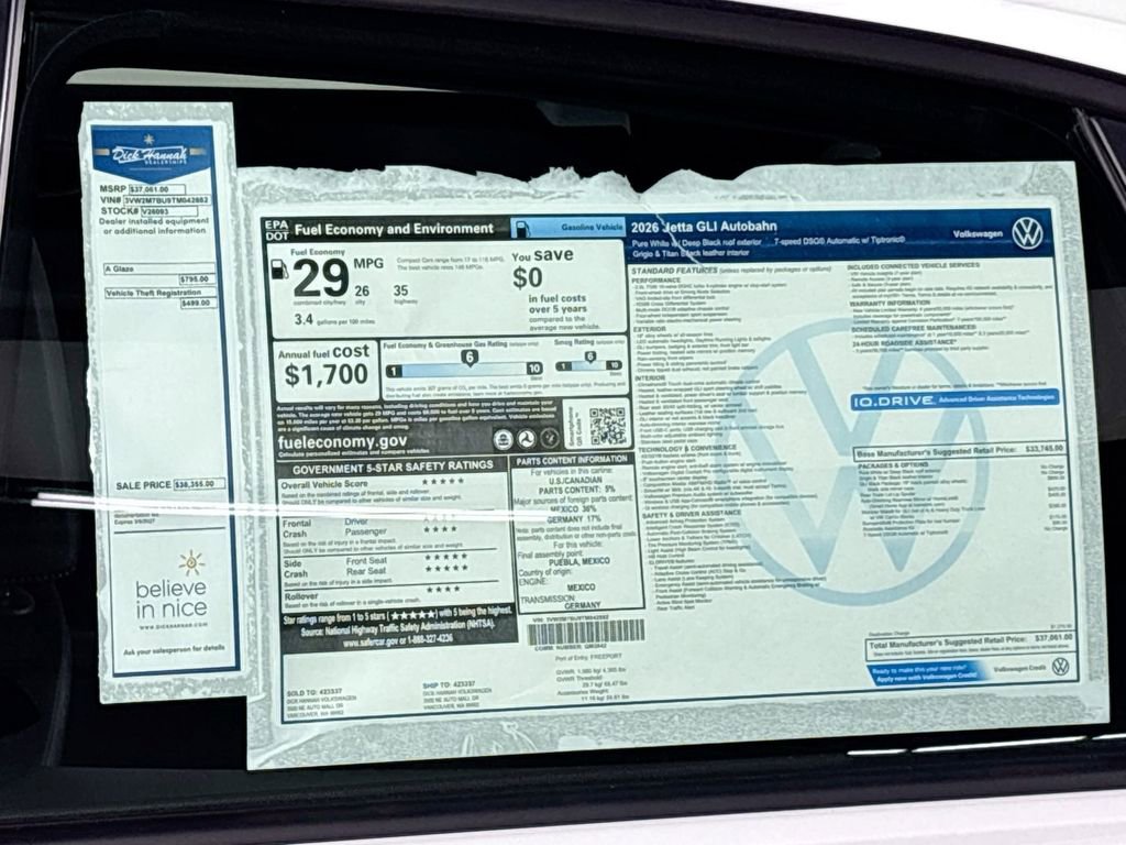 New 2026 Volkswagen Jetta GLI Autobahn image 24