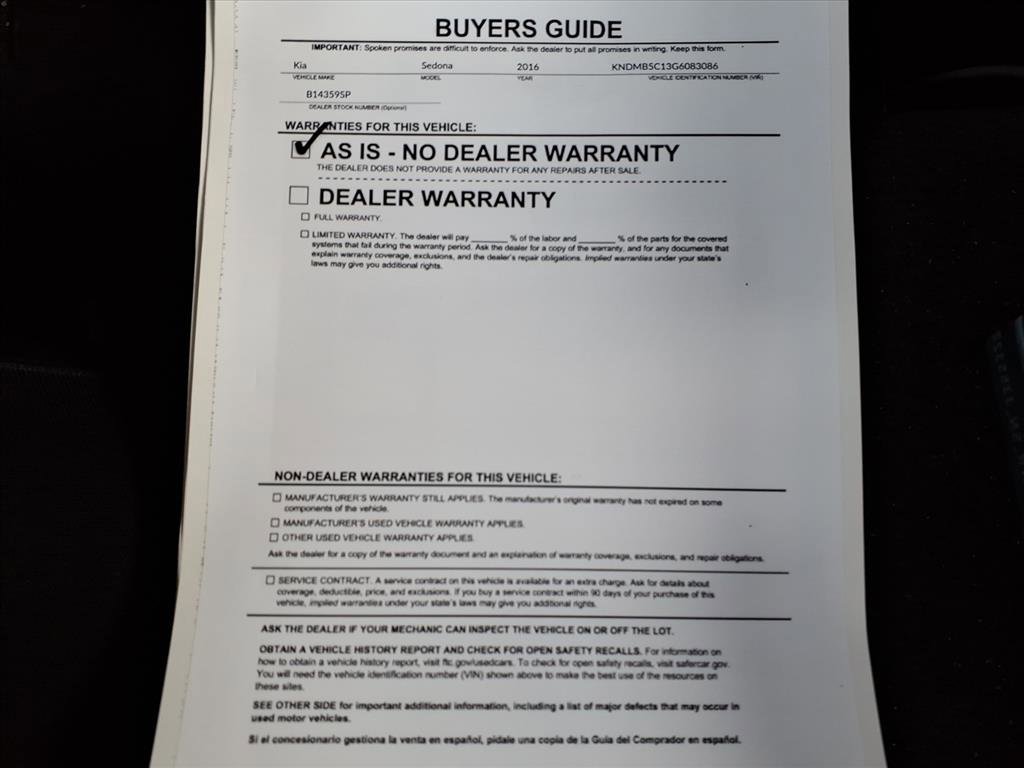Used 2016 Kia Sedona LX w/ Option Group 020 FWD image 36