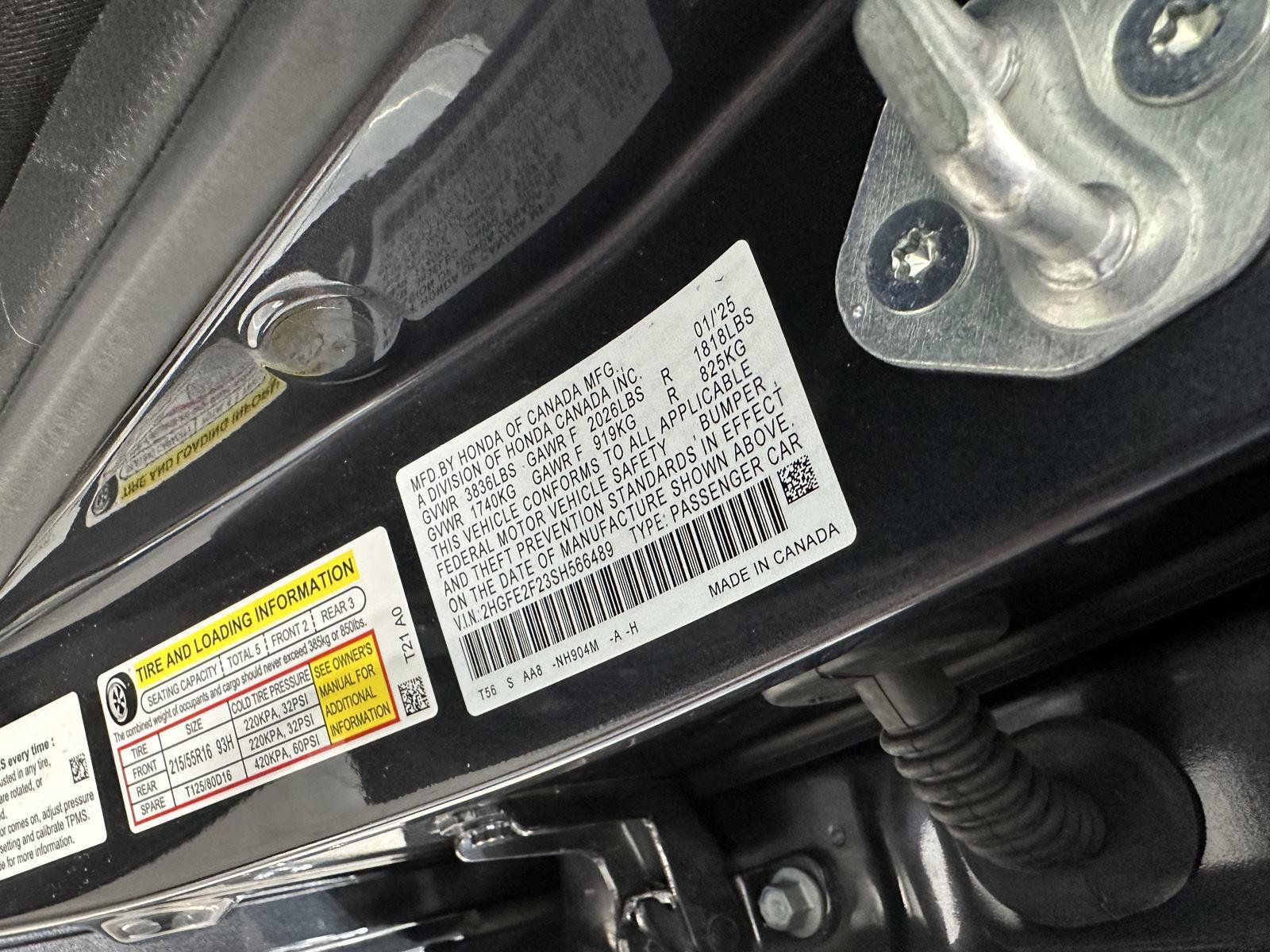 Certified 2025 Honda Civic LX image 13