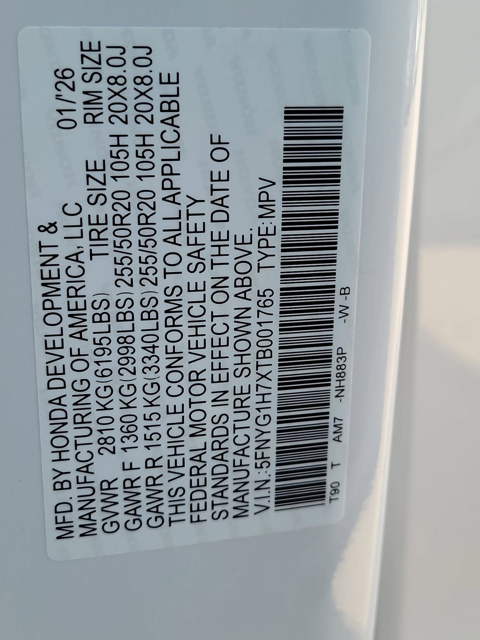 New 2026 Honda Pilot Touring image 33