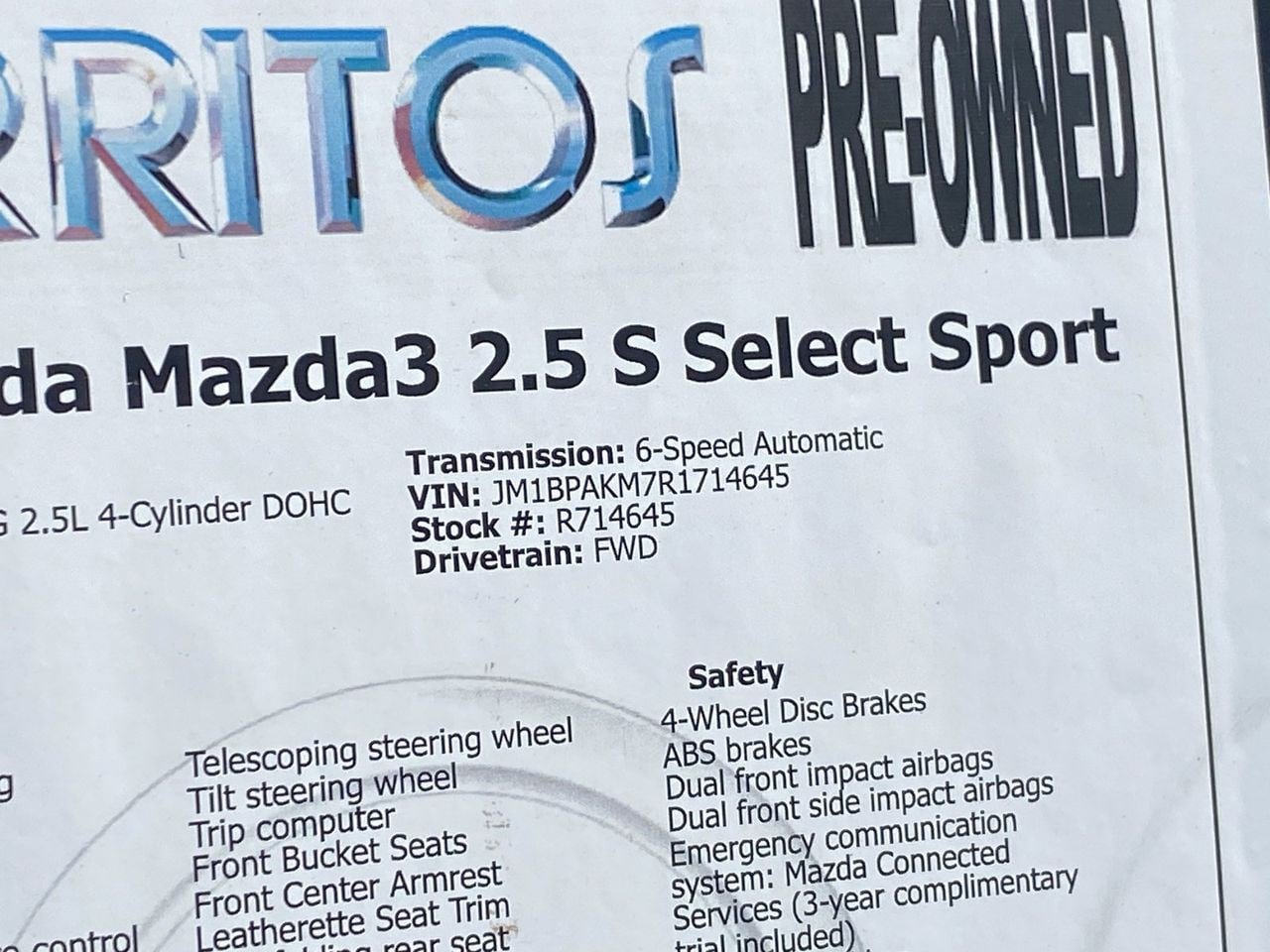 Used 2024 MAZDA MAZDA3 s FWD image 35