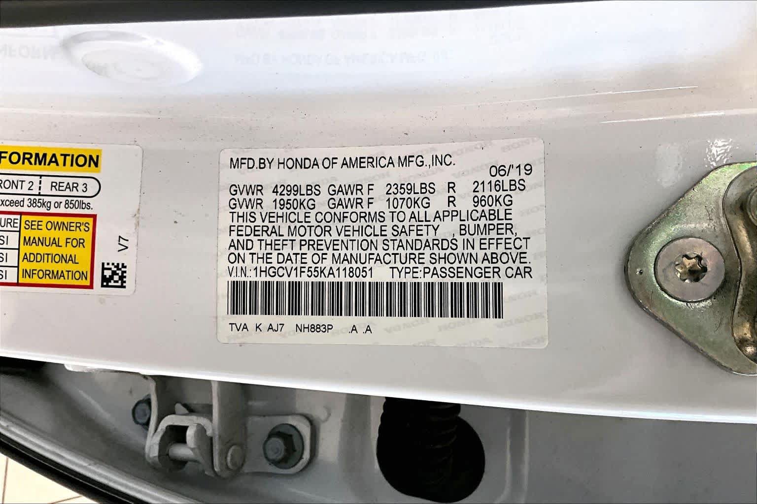 Used 2019 Honda Accord EX-L image 30