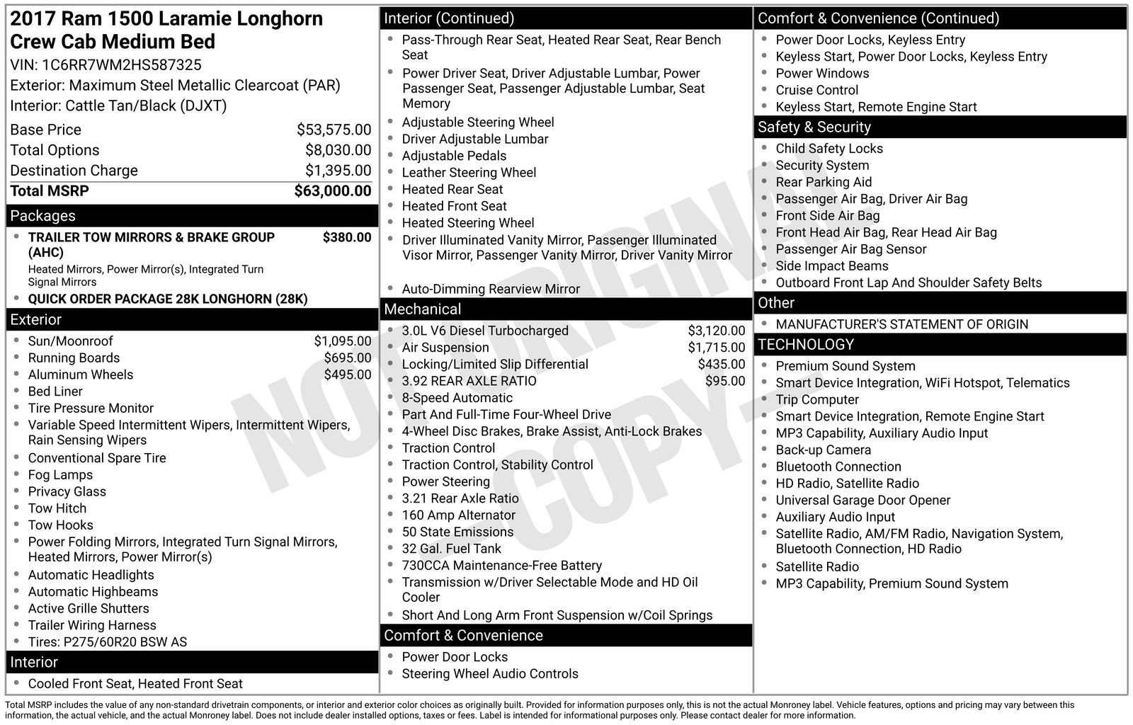 Certified 2017 RAM 1500 Laramie Longhorn AWD/4WD image 33