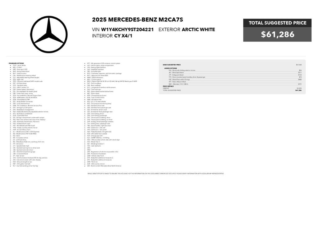 Used 2025 Mercedes-Benz Sprinter 2500 image 2