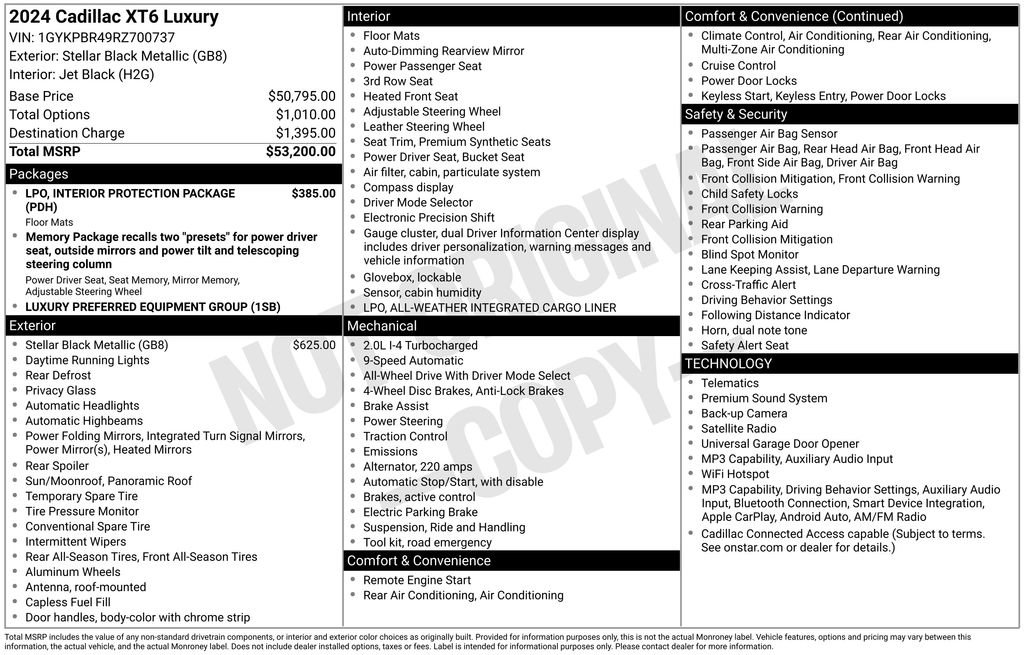 Certified 2024 Cadillac XT6 Luxury AWD/4WD image 36