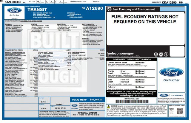 Used 2019 Ford Transit 250 148 Medium Roof w/ Exterior Upgrade Package RWD image 3