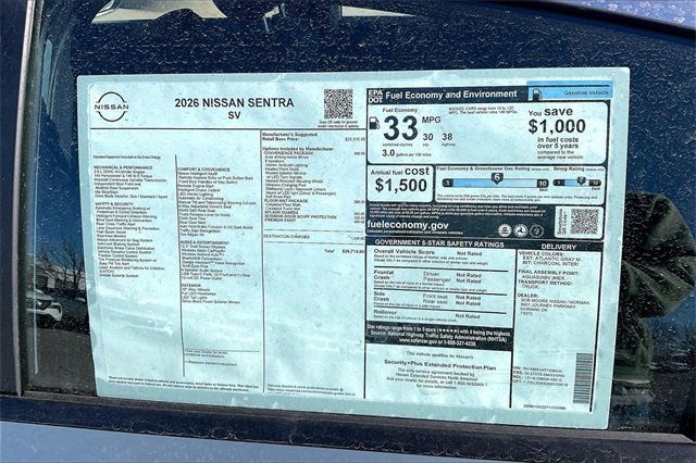 New 2026 Nissan Sentra SV w/ SV Convenience Package image 13