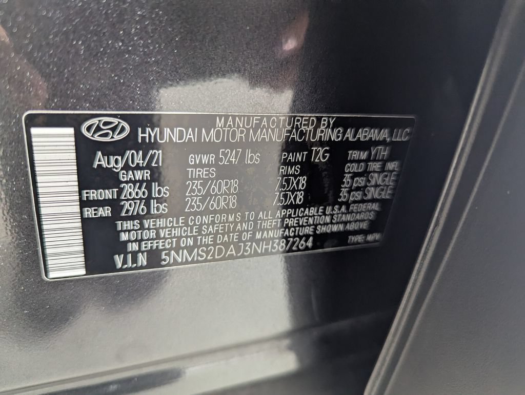 Certified 2022 Hyundai Santa Fe SEL w/ Cargo Package AWD/4WD image 29