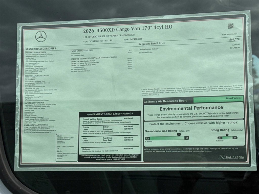 New 2026 Mercedes-Benz Sprinter 3500 image 8