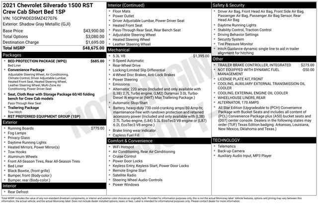Certified 2021 Chevrolet Silverado 1500 RST w/ Bed Protection Package image 6