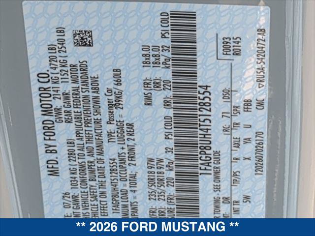 New 2026 Ford Mustang Premium RWD image 19