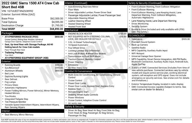 Used 2022 GMC Sierra 1500 AT4 w/ AT4 Preferred Package AWD/4WD image 9