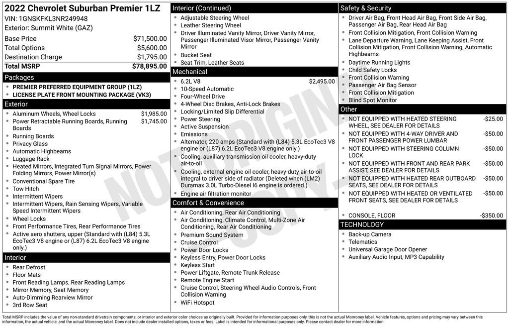 Used 2022 Chevrolet Suburban Premier AWD/4WD image 25
