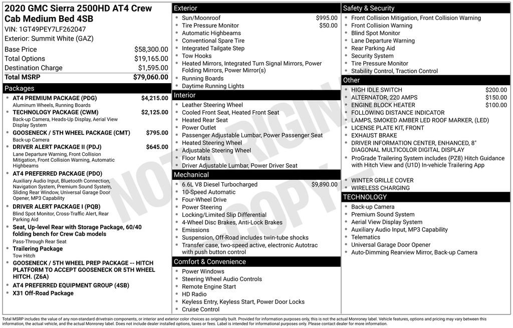 Used 2020 GMC Sierra 2500 AT4 w/ AT4 Premium Package AWD/4WD image 6