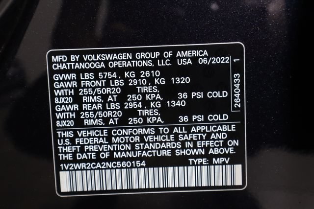 Used 2022 Volkswagen Atlas SE FWD image 35