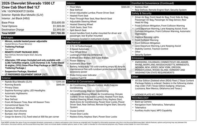 New 2026 Chevrolet Silverado 1500 LT image 6