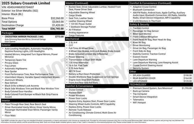 Certified 2025 Subaru Crosstrek 2.5i Limited w/ Crosstrek Mirror Package image 22