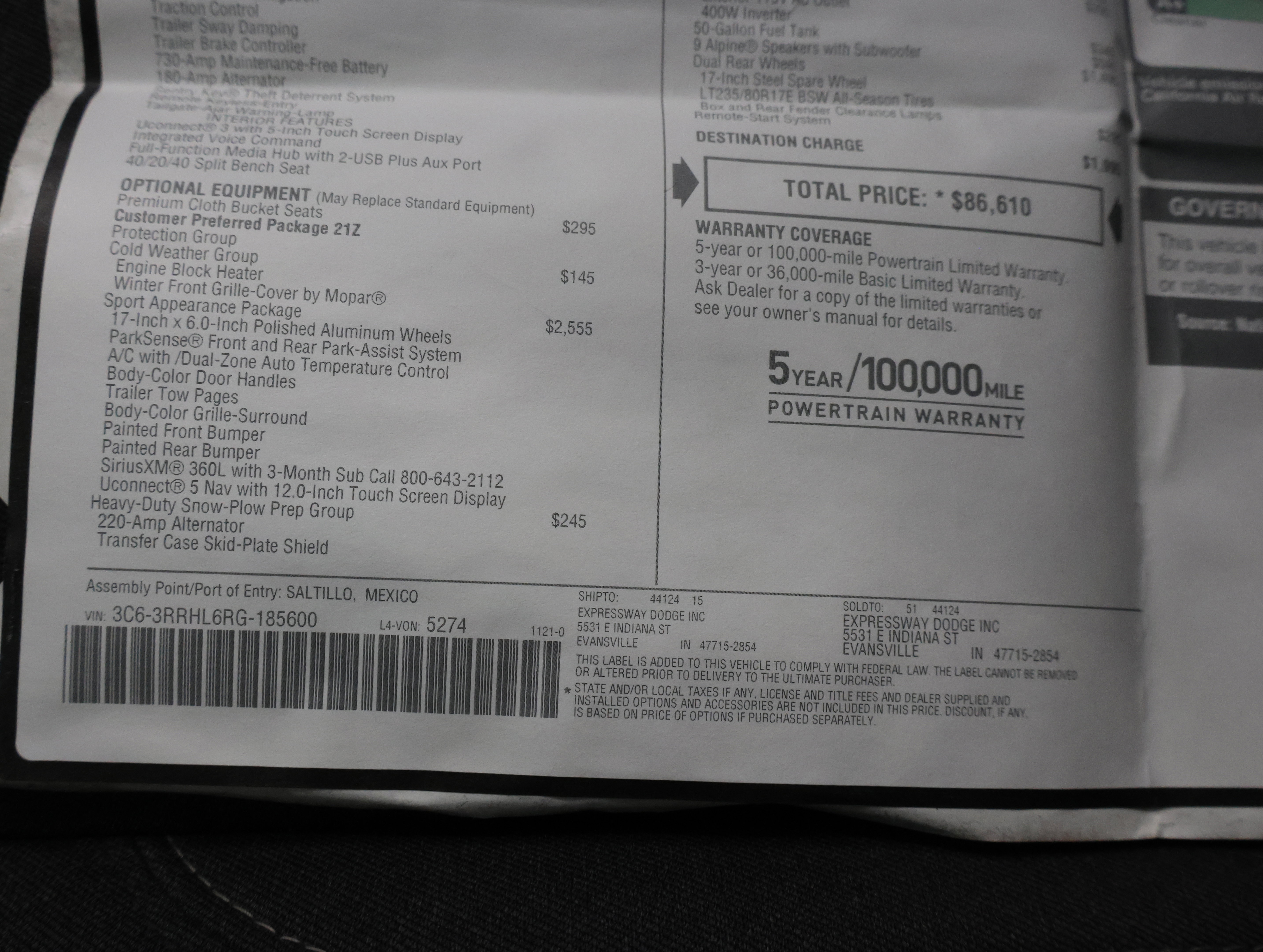 Used 2024 RAM 3500 Big Horn w/ Sport Appearance Package image 66
