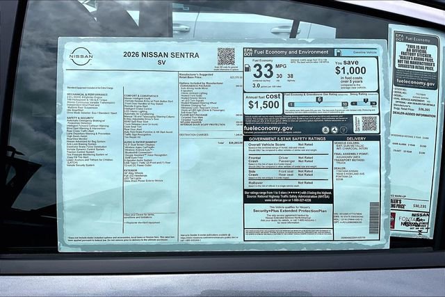 New 2026 Nissan Sentra SV FWD image 12