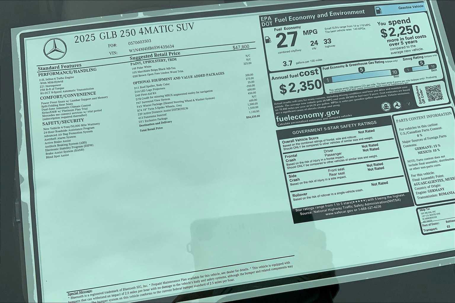 New 2025 Mercedes-Benz GLB 250 4MATIC image 26