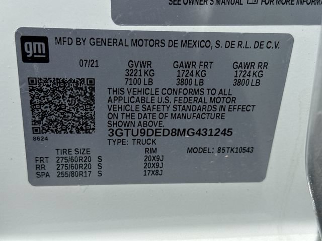 Used 2021 GMC Sierra 1500 SLT w/ SLT Premium Package AWD/4WD image 34