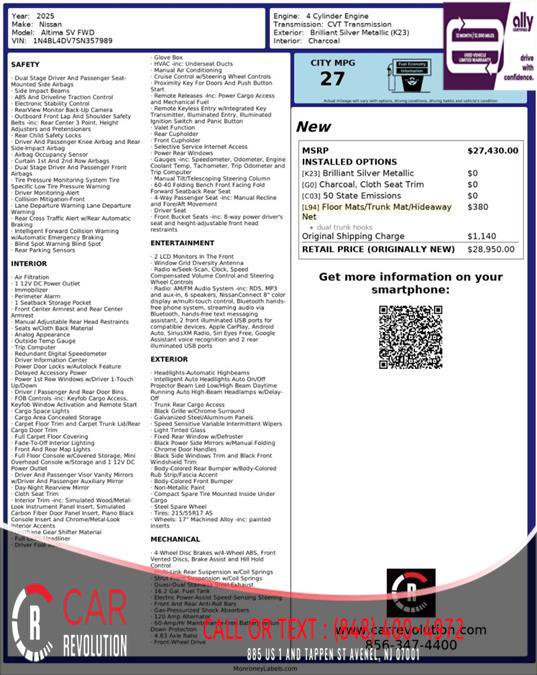 Used 2025 Nissan Altima 2.5 SV FWD image 10