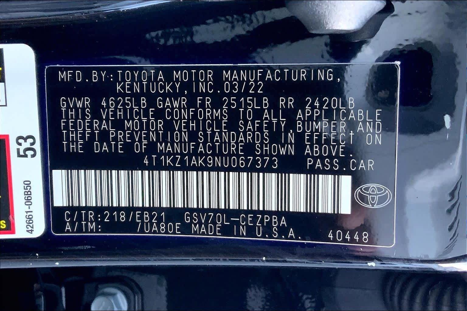 Used 2022 Toyota Camry TRD w/ TRD Package w/JBL Audio FWD image 31