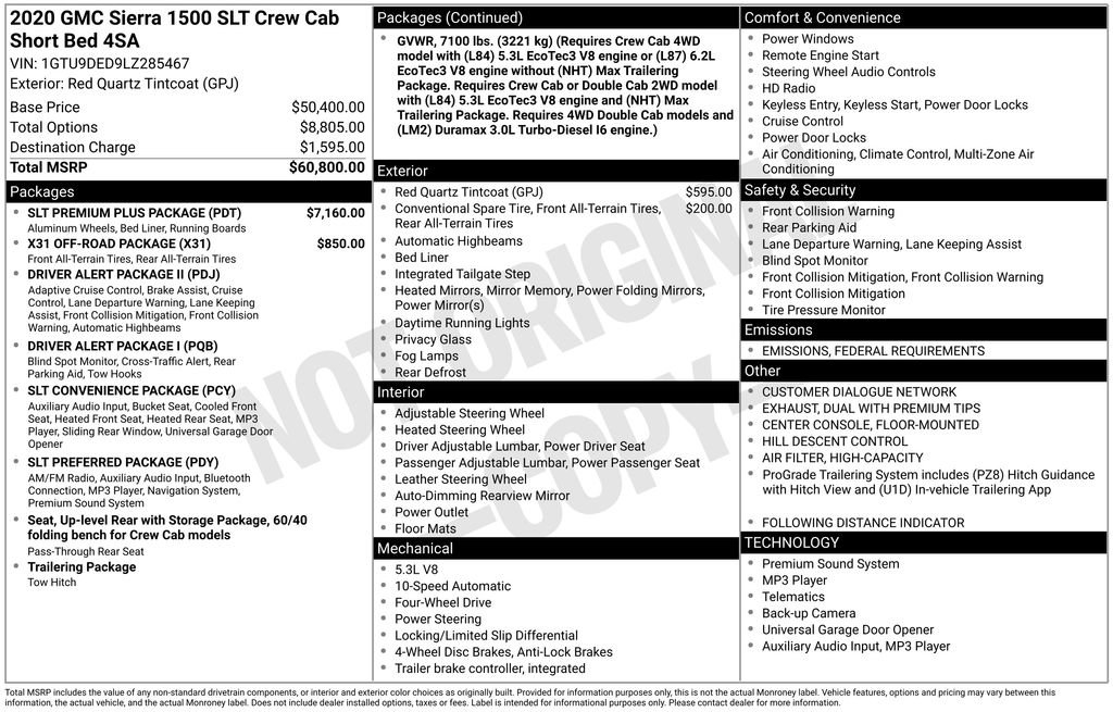 Used 2020 GMC Sierra 1500 SLT w/ SLT Premium Plus Package image 5